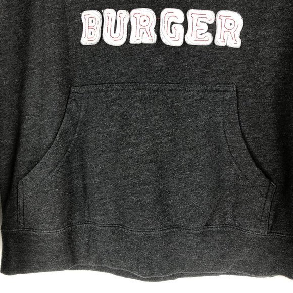 In N Out Burger Size Small Dark Grey Long Sleeve Logo Front Pullover Hoodie - Picture 6 of 9